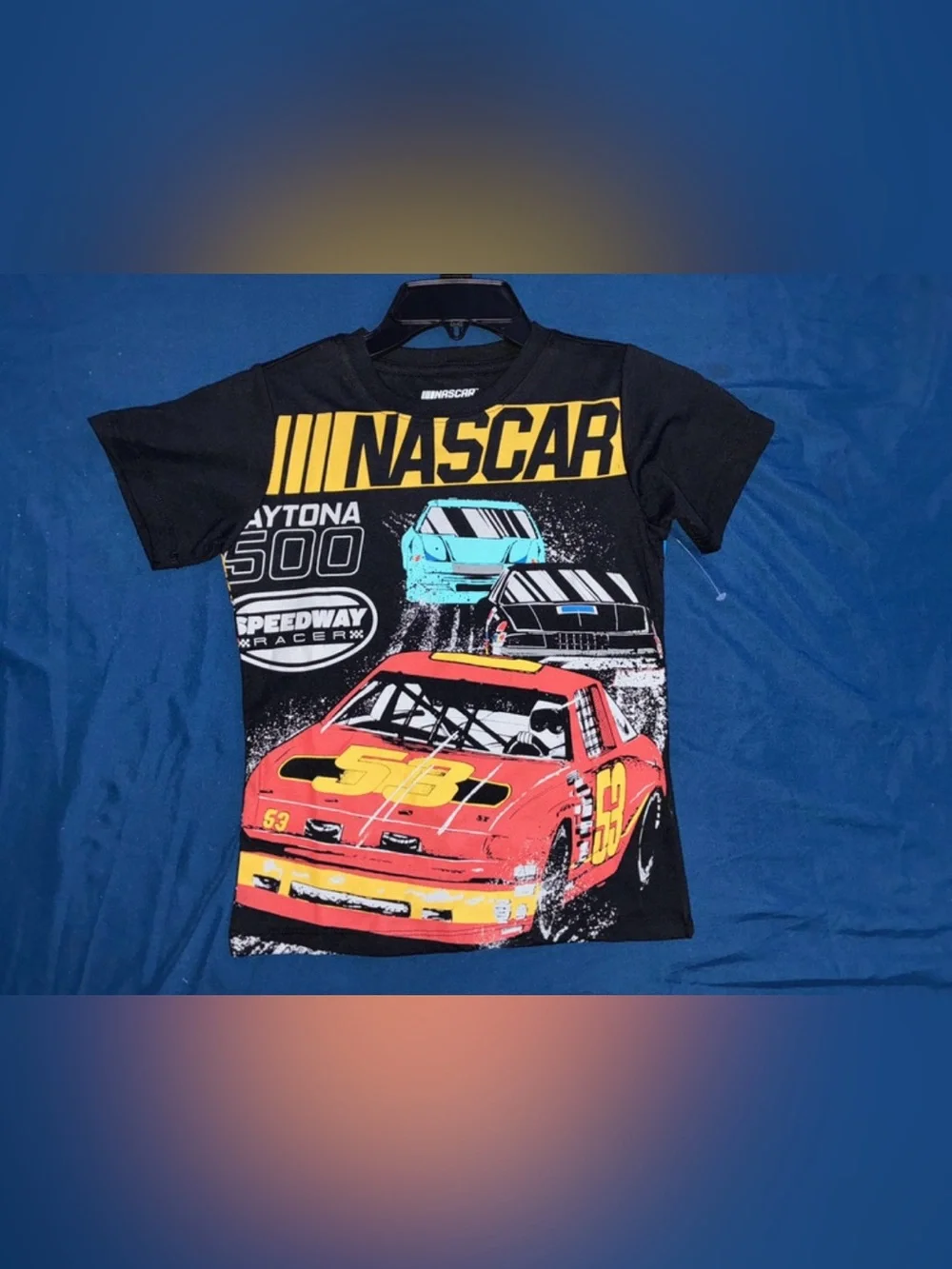 Freeze Kids' Black NASCAR Graphic Tee with Red Racecar